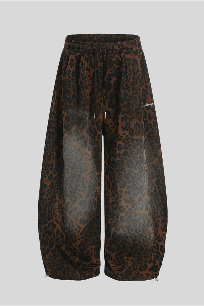 Leopard Print Wide Leg Sweatpants Main image