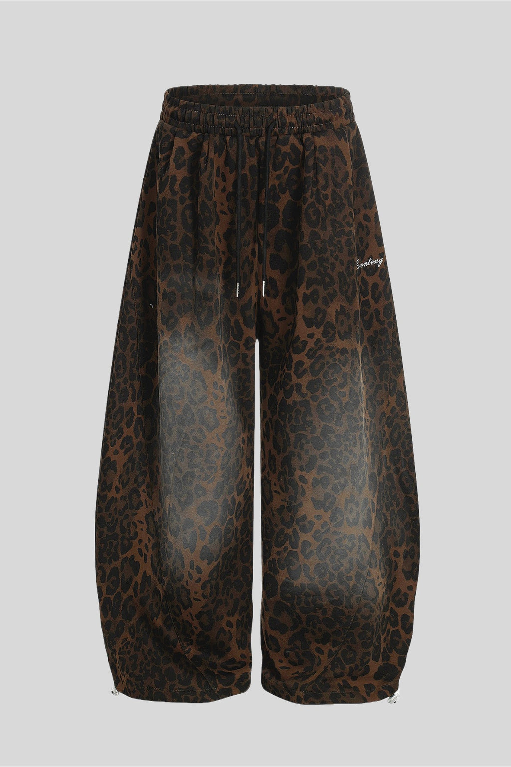 Leopard Print Wide Leg Sweatpants