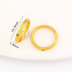 Vintage Hammered Gold Green Zircon Ring