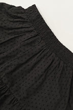 Solid High Waist Lace Tiered Bodycon Skirt