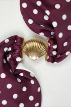 Bandeau Polka Dot Skirt Three Piece Swim Set
