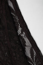 Black Lace Patchwork Sleeveless Slim Crop Top
