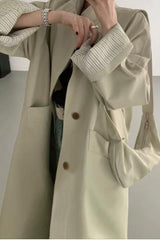 Relaxed Midi Blend Panel Design Overcoat