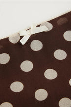 High Waist Polka Dot Chiffon Mermaid Midi Skirt