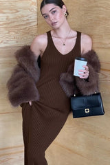 Slim Fit Knit Cami Sweater Dress