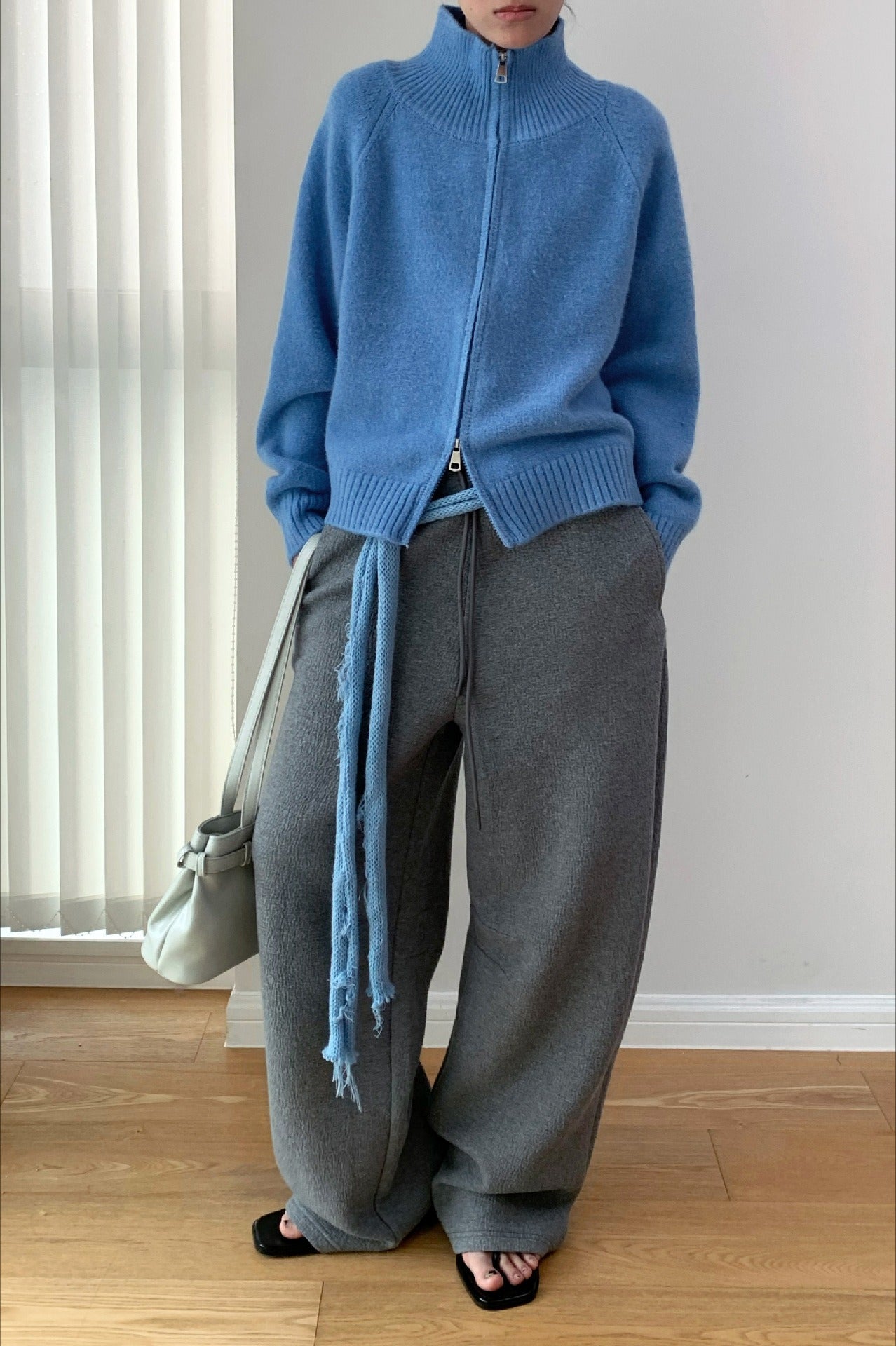 Soft Knit Zipper Cardigan Secondary image