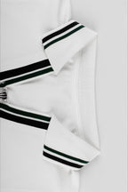 Polo Collar Stretch Fit Top Ruched Mini Skirt Set