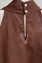 Halter V Neck Linen Casual Tank Top
