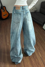 Napoleon Button Wide Leg Jeans