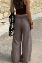 Vertical Striped Straight Leg Relaxed Pants