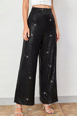 Elegant High Waist Wide Leg Straight Leg Pants