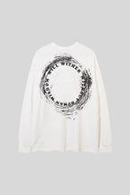 Human Wisdom Photo Graphic Oversized Sweatshirt