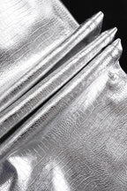 PU Leather Scale High Waist Long Pants