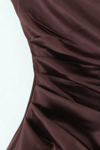 Square Neck Tie Waist Bodycon Mermaid Prom Dress
