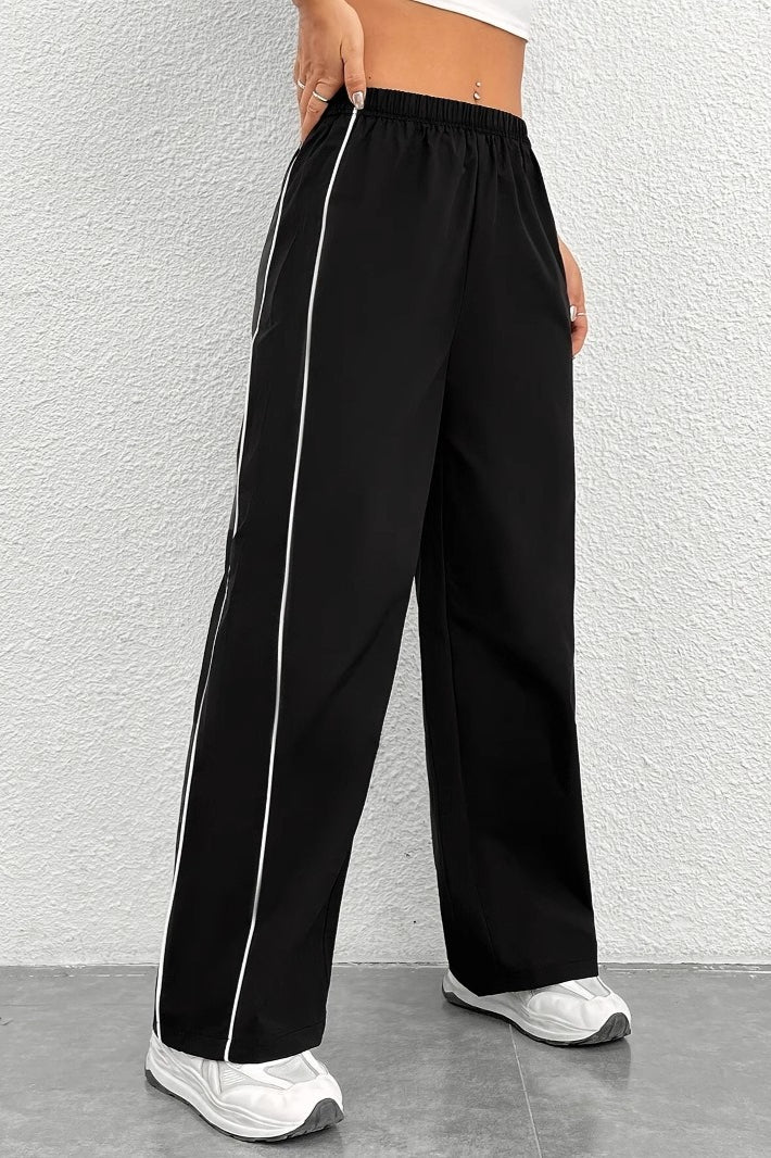 Loose Black Sport Knit Pants Main image