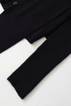 Chic Snood Neck Ribbed Knit Top