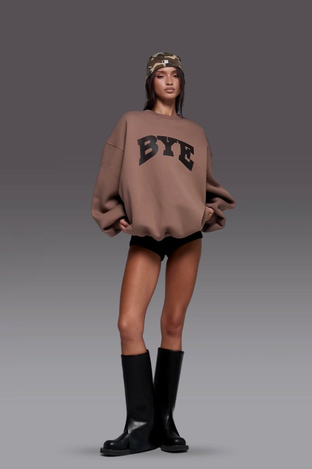 Statement Graphic Crew Neck Sweatshirt