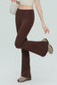 High-Waisted Breathable Flared Workout Slit Leggings