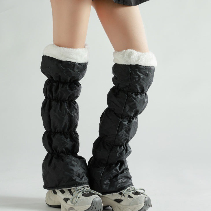 Insulated Polar Fleece Mid Calf Leg Warmers Secondary image