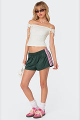 Elastic Waist Loose Fit Casual Athletic Shorts