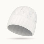 Solid Color Ribbed Ponytail Beanie Hat