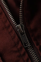 Washed Raw Seam Zip Up Jacket