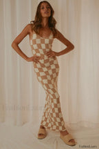 Cali Sweetheart Stylish Knit Maxi Dress S / 6#