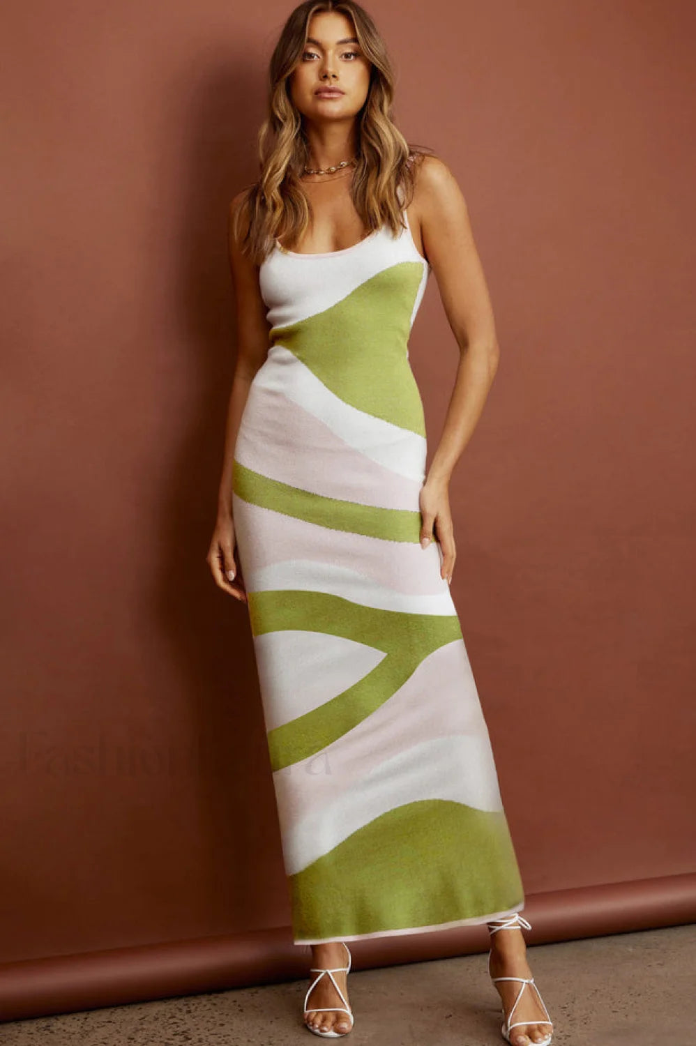 Cali Sweetheart Stylish Knit Maxi Dress S / 9#