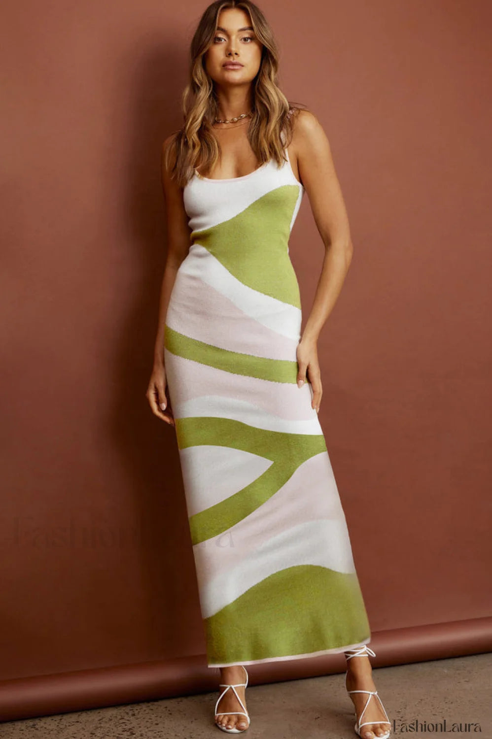 Cali Sweetheart Stylish Knit Maxi Dress S / 9#
