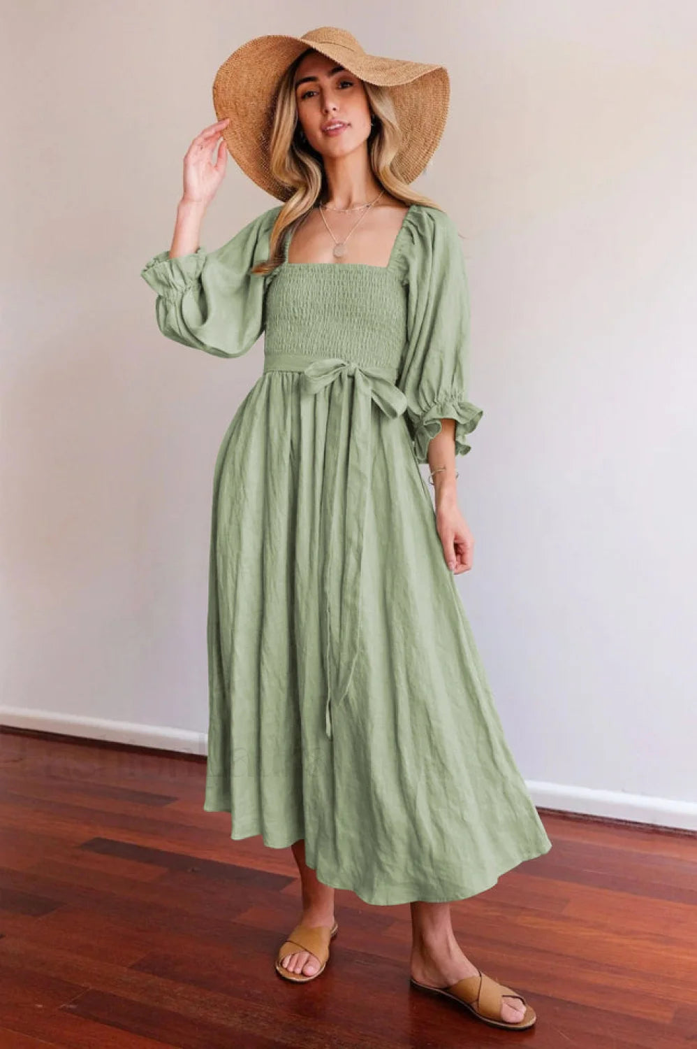 Call It Love Charming Two Way Dress S / Moss Green