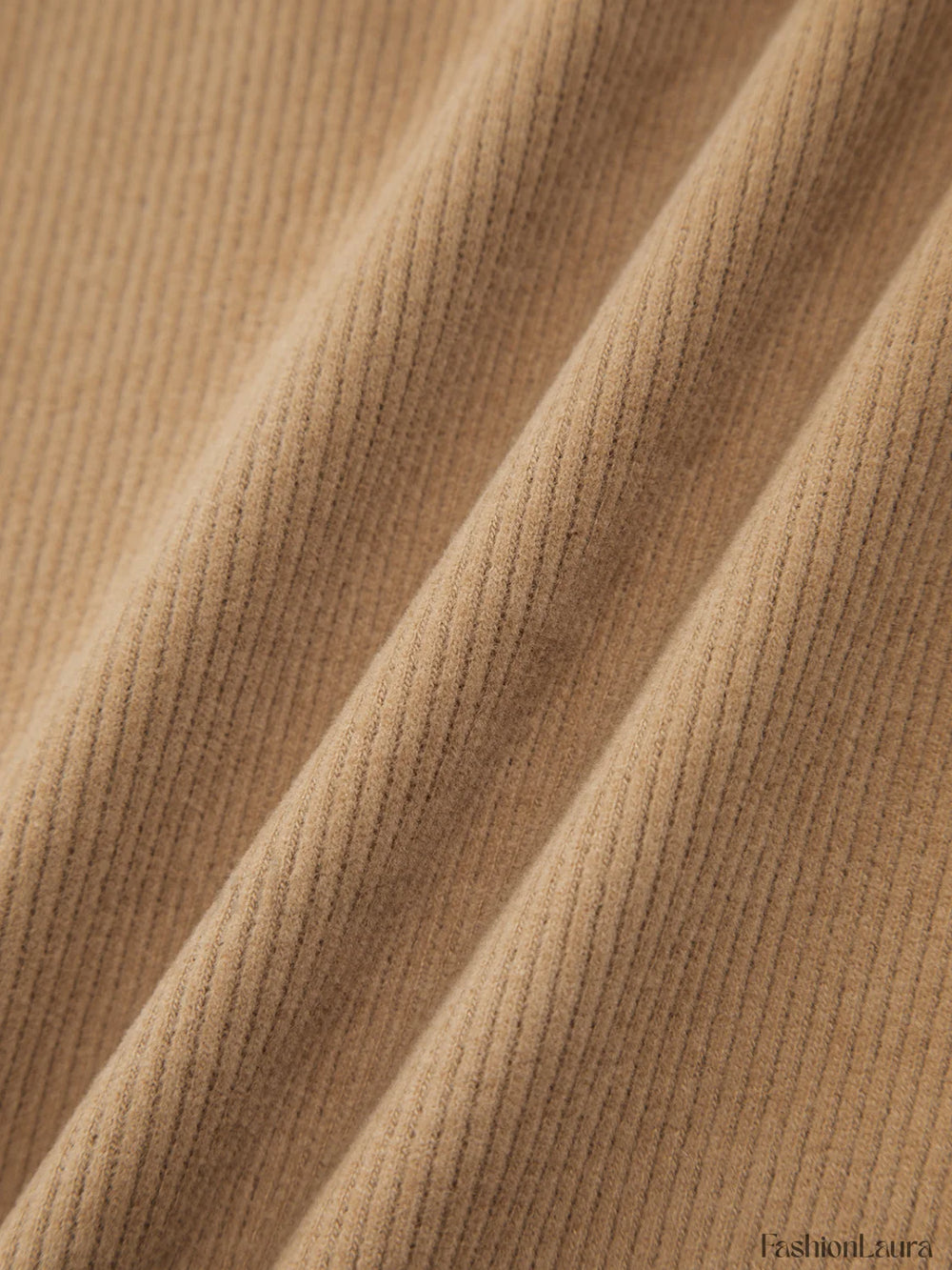 Camel Drawstring Ribbed Trendy Wide Leg Pants Pants