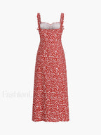 Cami Floral Bohemian Vacation Midi Dress Dresses