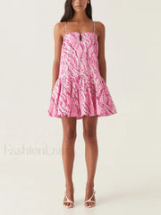 Camisole Patchwork Floral Dress