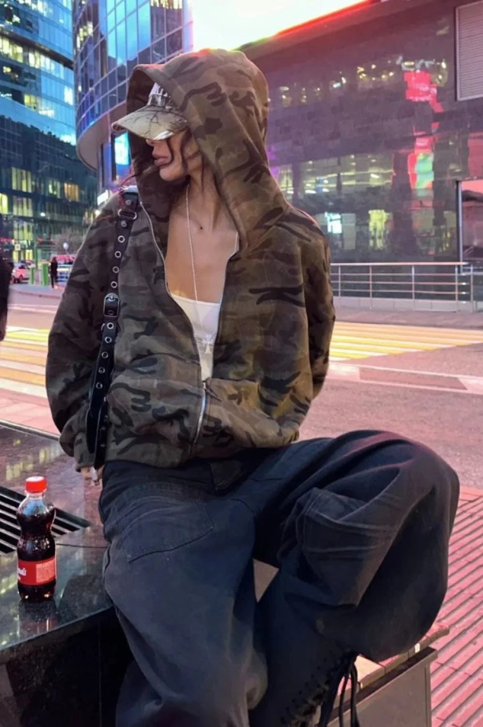 Camouflage Harajuku Zipper Hoodie Secondary image