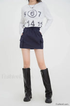 Cargo Toggle Waist Skirt Black / S