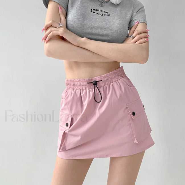 Cargo Toggle Waist Skirt Pink / S Main image