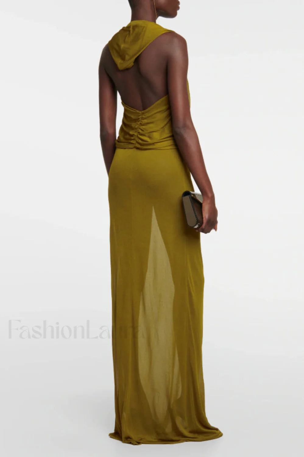 Carleigh Ruche Maxi Charming Dress With Headscarf