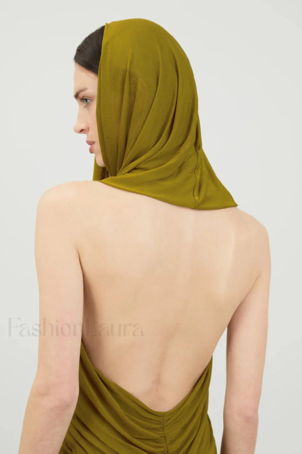 Carleigh Ruche Maxi Charming Dress With Headscarf