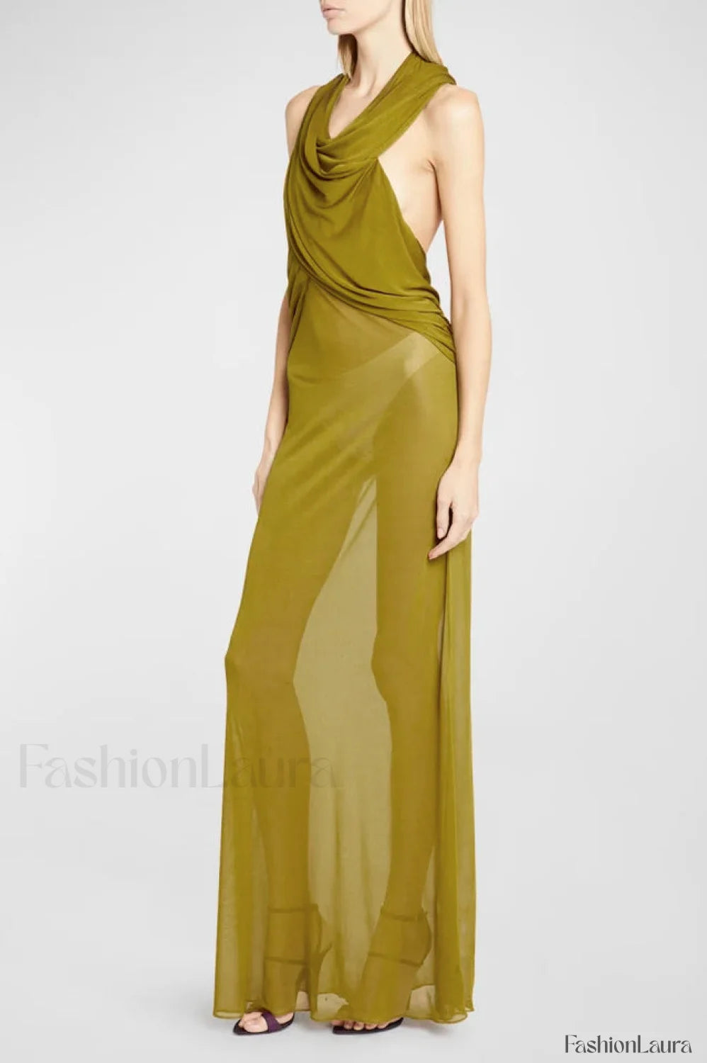 Carleigh Ruche Maxi Charming Dress With Headscarf