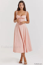 Carmen Pink Stylish Tunic Sundress XS