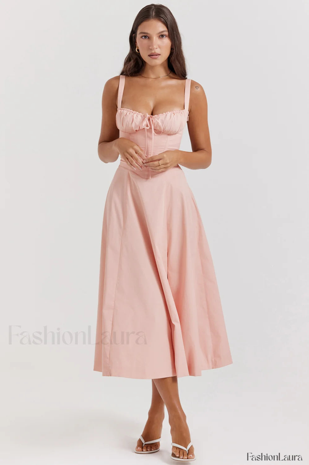 Carmen Pink Stylish Tunic Sundress XS