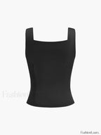 Casual Button Front Strappy Top Tank Tops & Camis