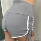 Casual Drawstring Sexy Tight Fitting Quick Drying Short Beige / M