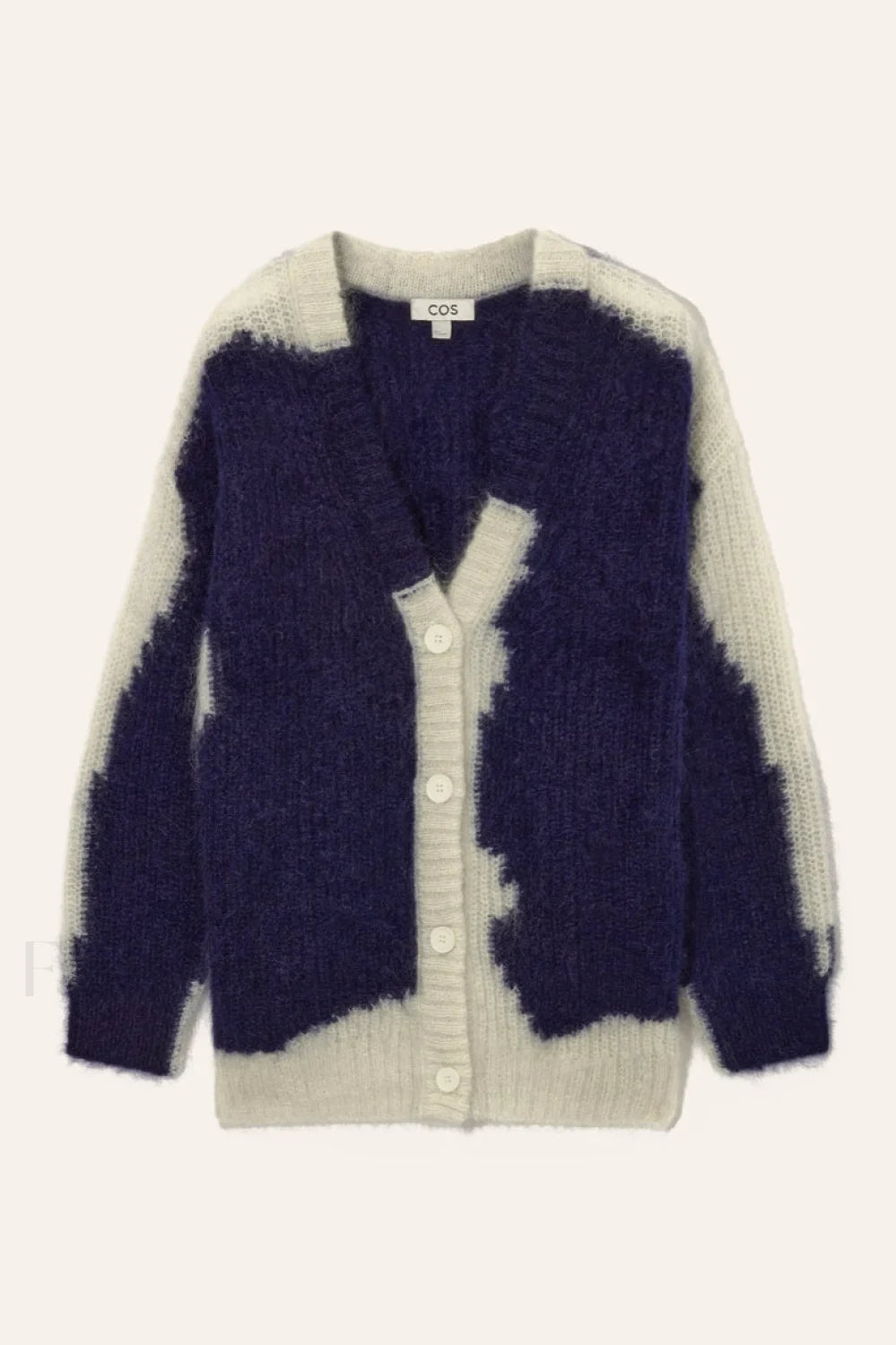 Casual Half Placket Cardigan Navy blue / S