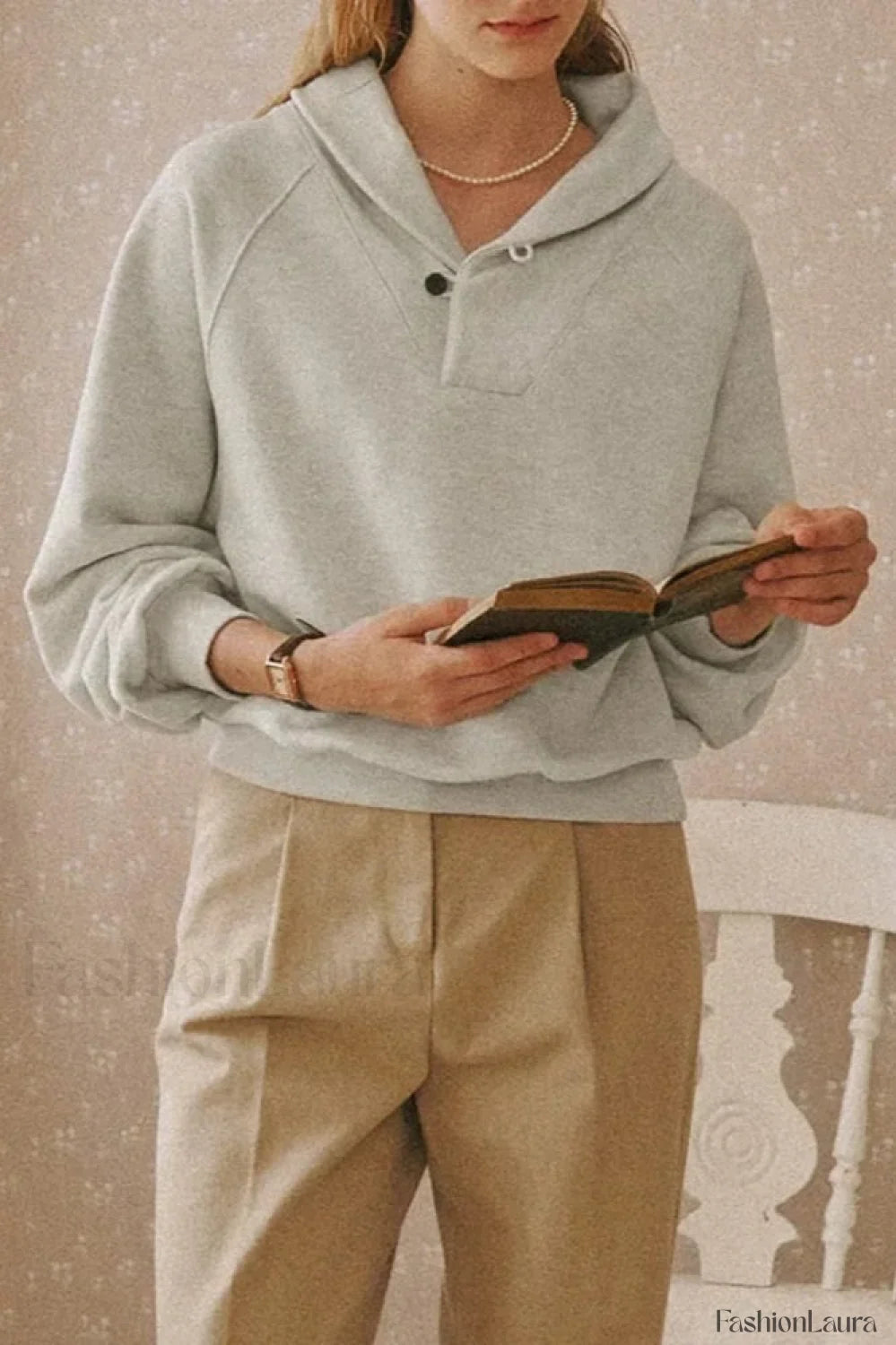 Casual Long Sleeve Cotton Pullover Hoodie