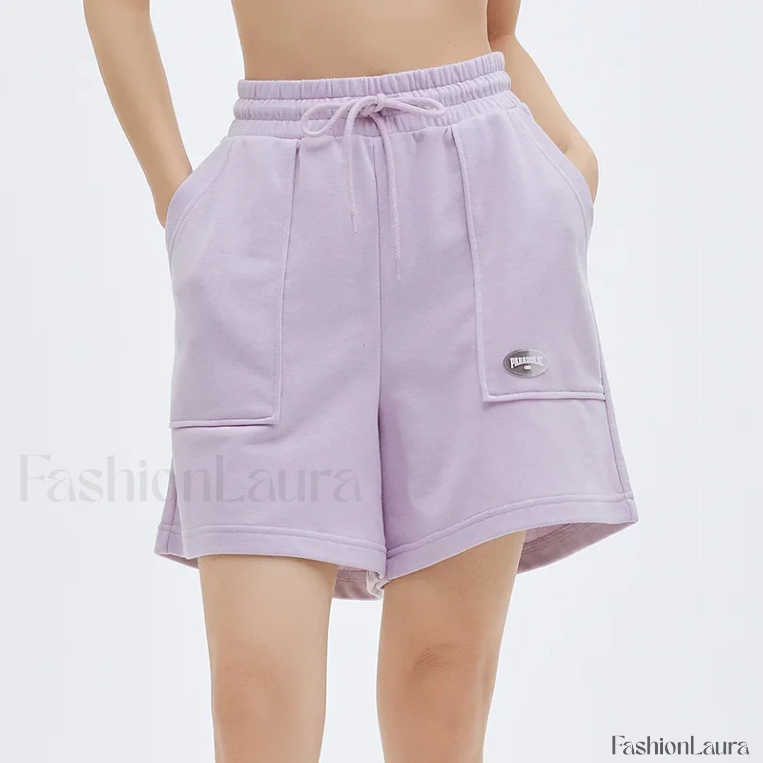 Casual Loose Knitted Sports Pajama Summer Short Purple / S