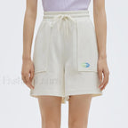 Casual Loose Knitted Sports Pajama Summer Short White / S