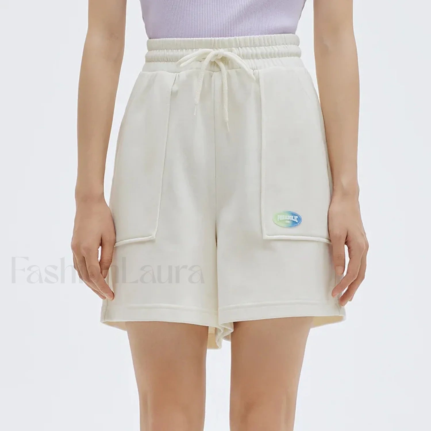 Casual Loose Knitted Sports Pajama Summer Short White / S