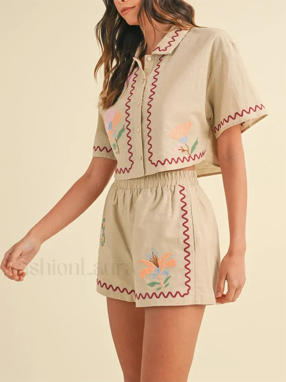 Casual Loose Top Shorts Two Piece Set