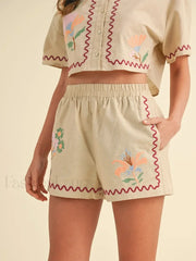 Casual Loose Top Shorts Two Piece Set